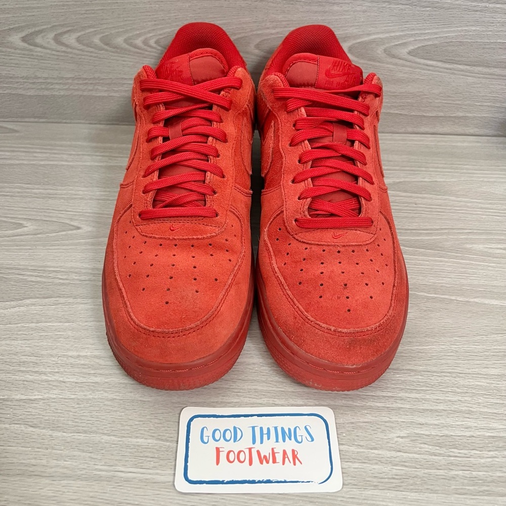 Nike Air Force 1 Low 07 Gym Red Suede Shoes Size 11 - Picture 4 of 9